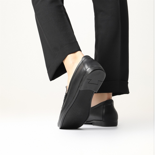 Men's PU Leather Metallic Horsebit Loafers - BLACK - 7